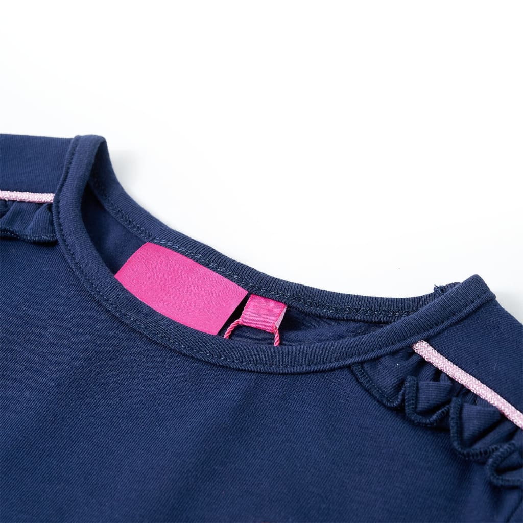 T-shirt manches longues enfant bleu marine 104