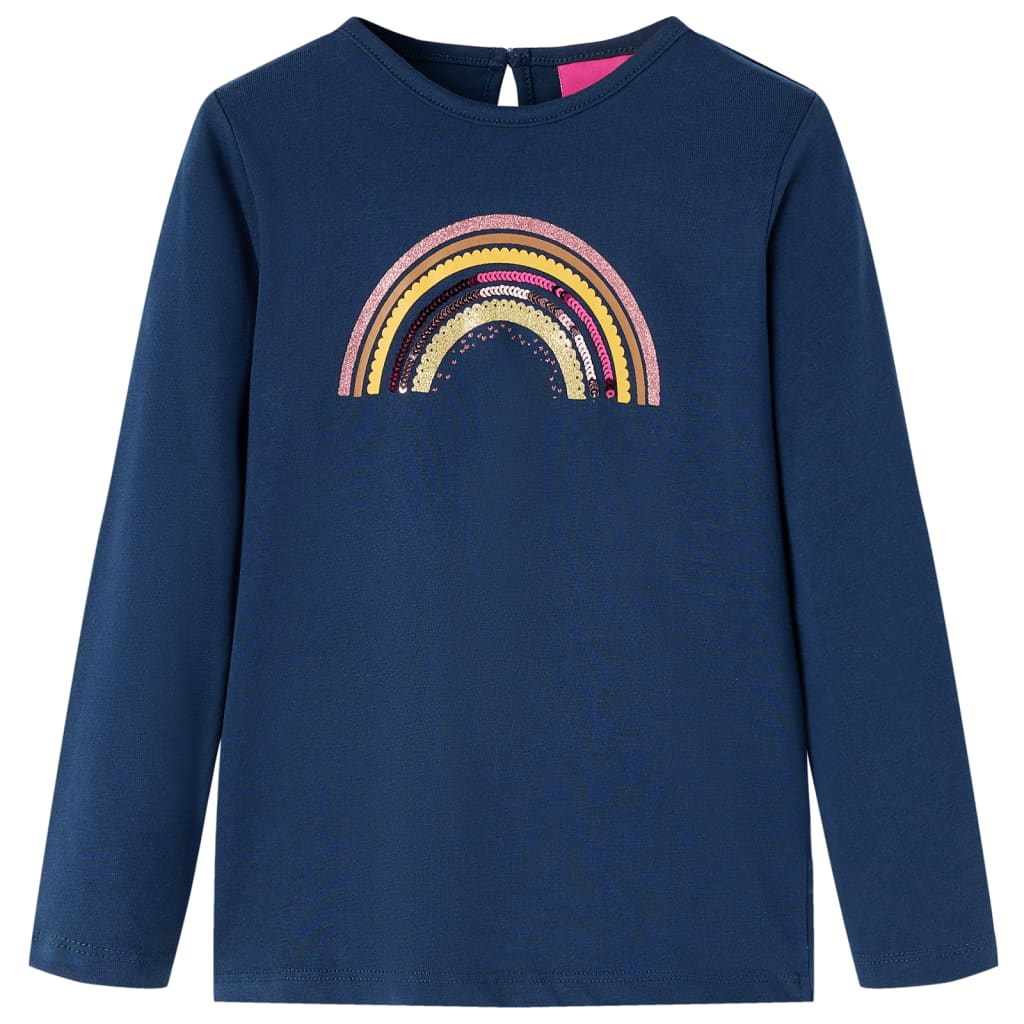 T-shirt manches longues enfant bleu marine 104