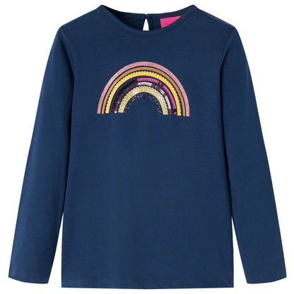 T-shirt manches longues enfant bleu marine 104