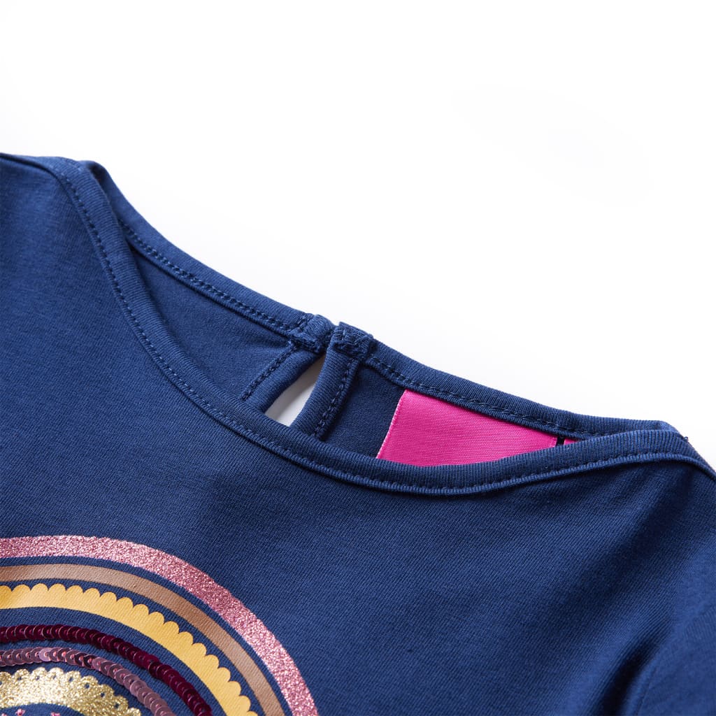 T-shirt manches longues enfant bleu marine 104
