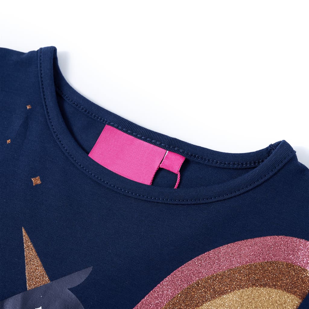 T-shirt manches longues enfant bleu marine 104