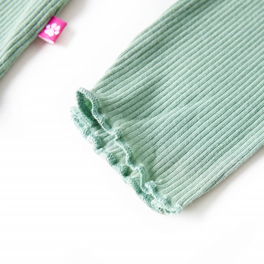 T-shirt à manches longues pour enfant Col roulé léger Vert menthe foncé 140