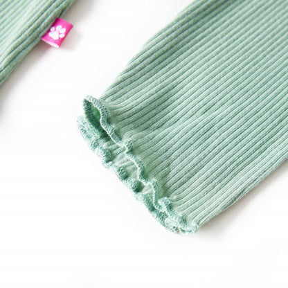 T-shirt à manches longues pour enfant Col roulé léger Vert menthe foncé 140