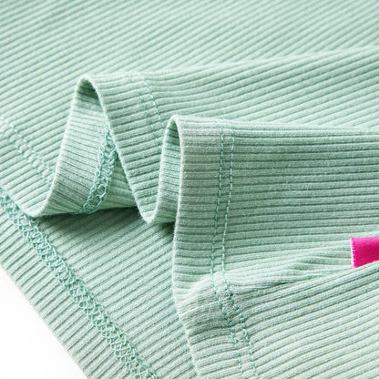 T-shirt à manches longues pour enfant Col roulé léger Vert menthe foncé 140