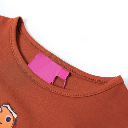 Kinder-Langarmshirt Cognac 116