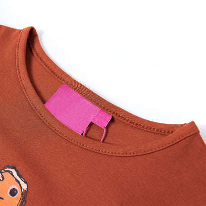 Kinder-Langarmshirt Cognac 140