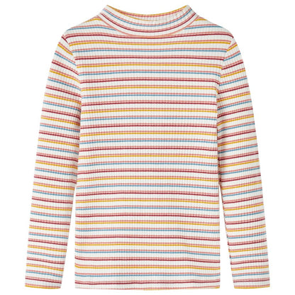 T-shirt manches longues enfant col roulé écru 128