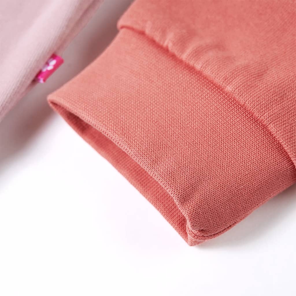 Kinder-Sweatshirt mit Farbblock Rosa 140