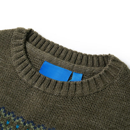Pull tricoté enfant kaki 116