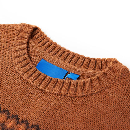 Pull Enfant Tricoté Cognac 92