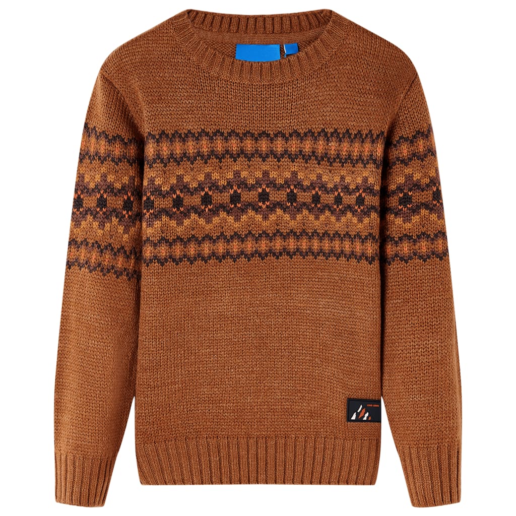 Pull enfant tricoté cognac 104