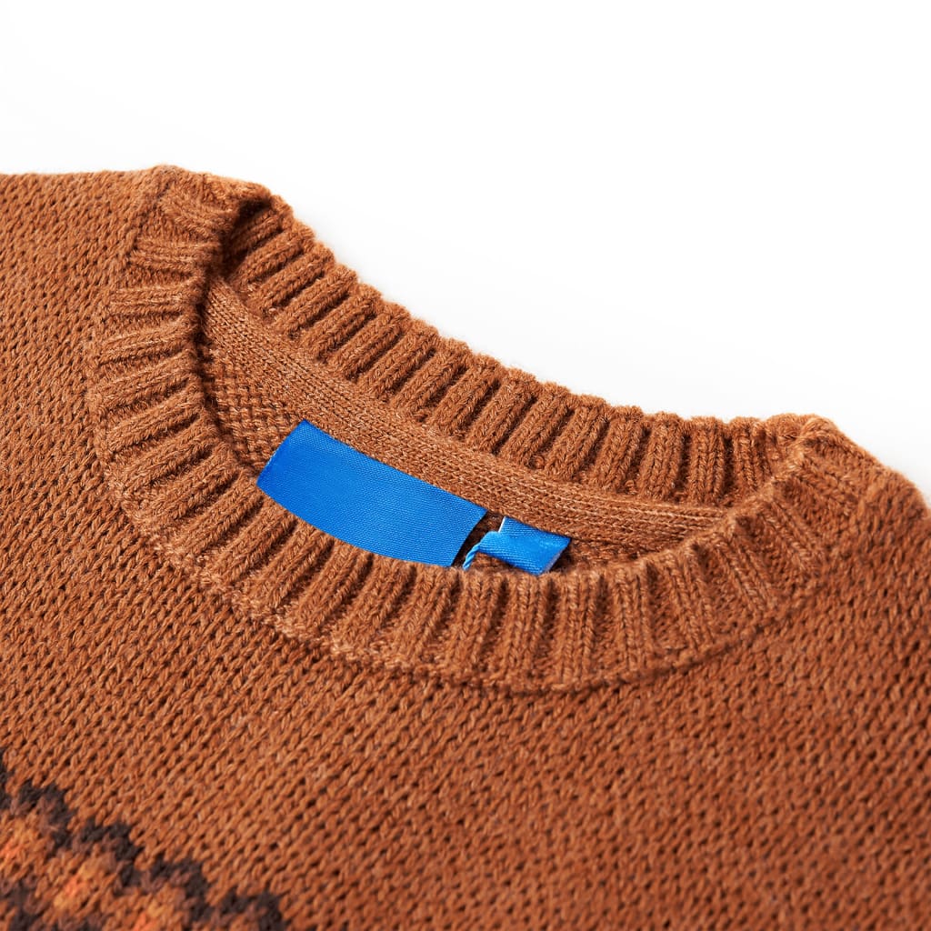 Pull enfant tricoté cognac 104