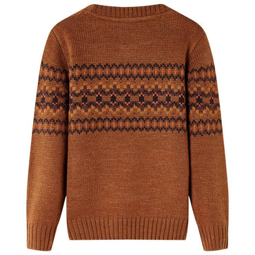Pull enfant tricoté cognac 128