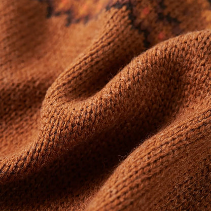 Pull enfant tricoté cognac 128