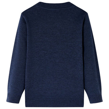 Pull enfant tricoté bleu marine 92