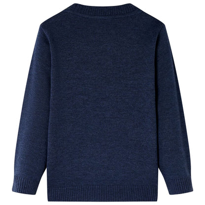 Pull enfant tricoté bleu marine 92