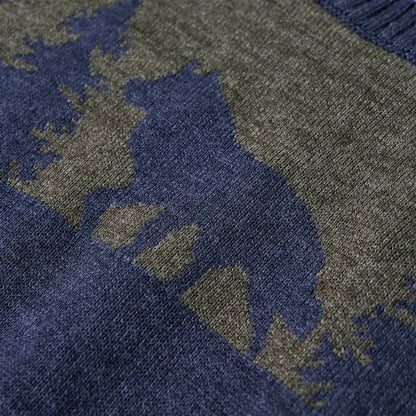 Pull enfant tricoté bleu marine 92
