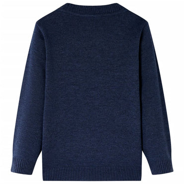 Kinderpullover Gestrickt Marineblau 104