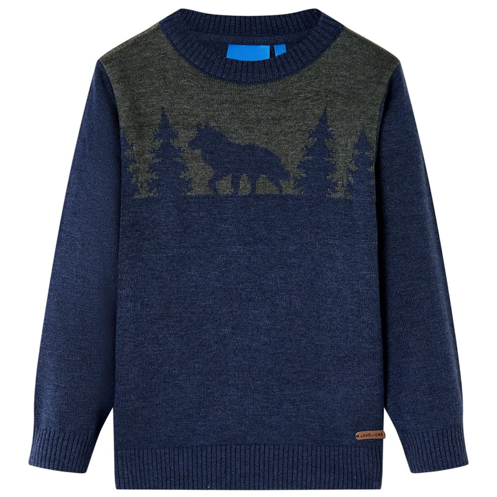 Pull enfant Tricoté Bleu marine 116