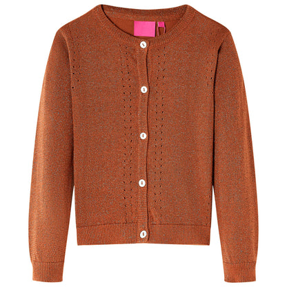 Gilet tricoté enfant cognac 104