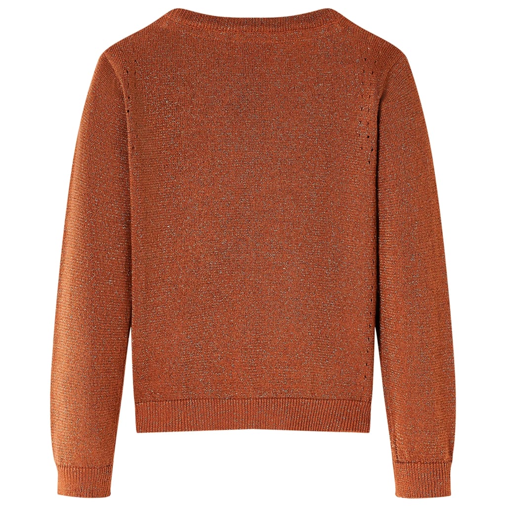 Gilet tricoté enfant cognac 104