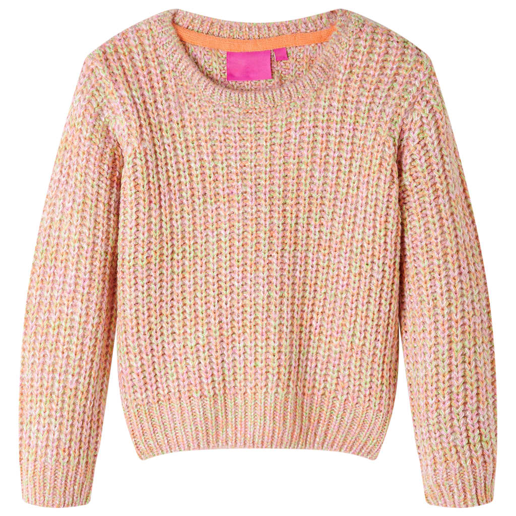 Pull enfant tricoté rose pâle 116