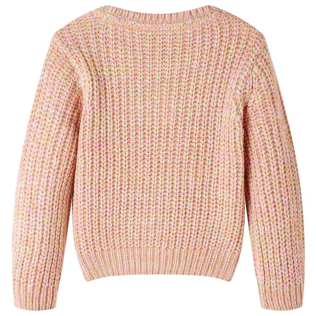 Pull enfant tricoté rose pâle 116