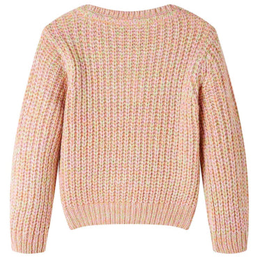 Pull enfant tricoté rose pâle 116