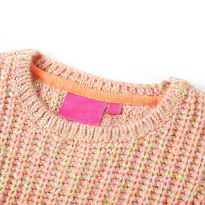 Pull enfant tricoté rose pâle 116