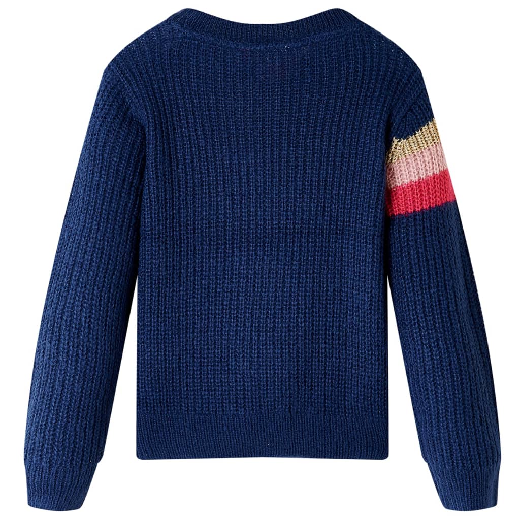 Pull enfant tricoté bleu marine 104