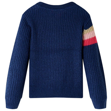 Pull enfant tricoté bleu marine 104
