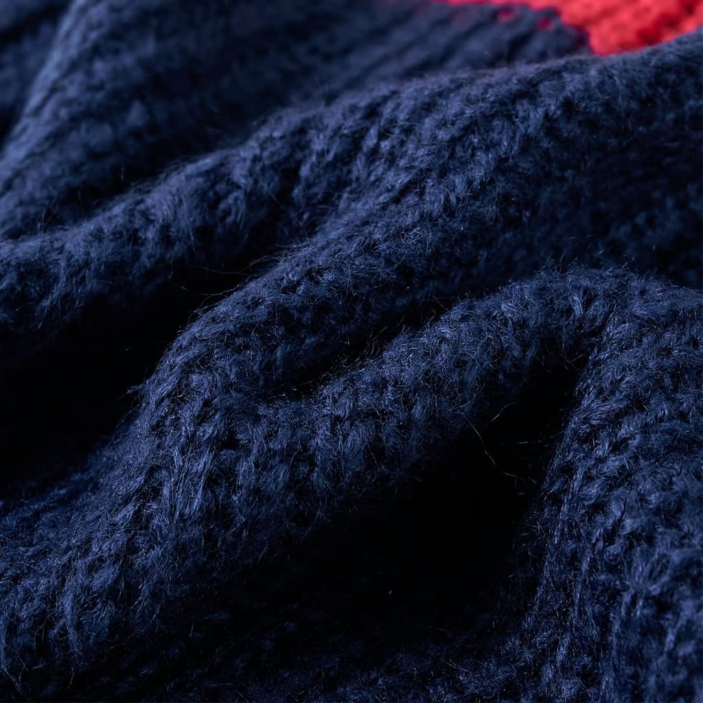 Pull enfant tricoté bleu marine 104