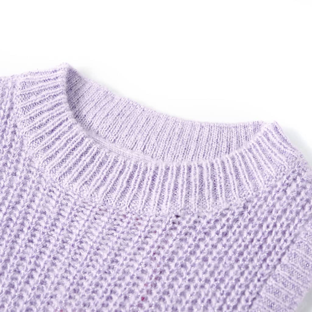 Gilet pull enfant tricoté Lilas clair 128