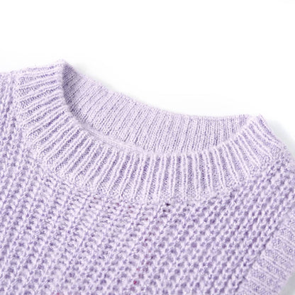 Gilet pull enfant tricoté Lilas clair 128