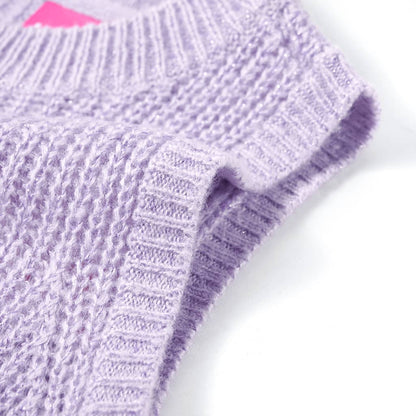 Gilet pull enfant tricoté Lilas clair 128
