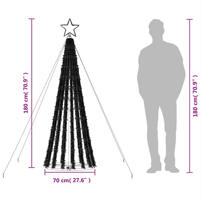 vidaXL LED Weihnachtsbaum 275 LEDs Mehrfarbig 180 cm