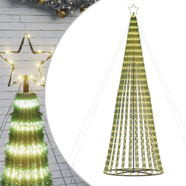 vidaXL Sapin de Noël LED 688 LED Blanc chaud 300 cm