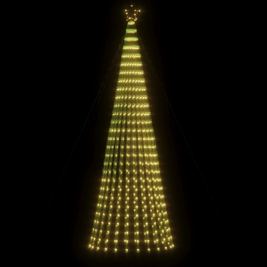 vidaXL Sapin de Noël LED 688 LED Blanc chaud 300 cm