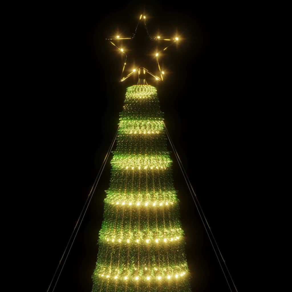vidaXL Sapin de Noël LED 688 LED Blanc chaud 300 cm