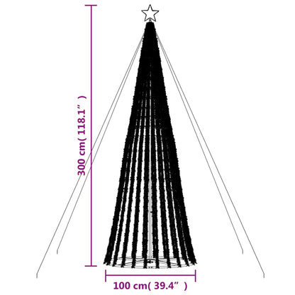 vidaXL Sapin de Noël LED 688 LED Blanc chaud 300 cm
