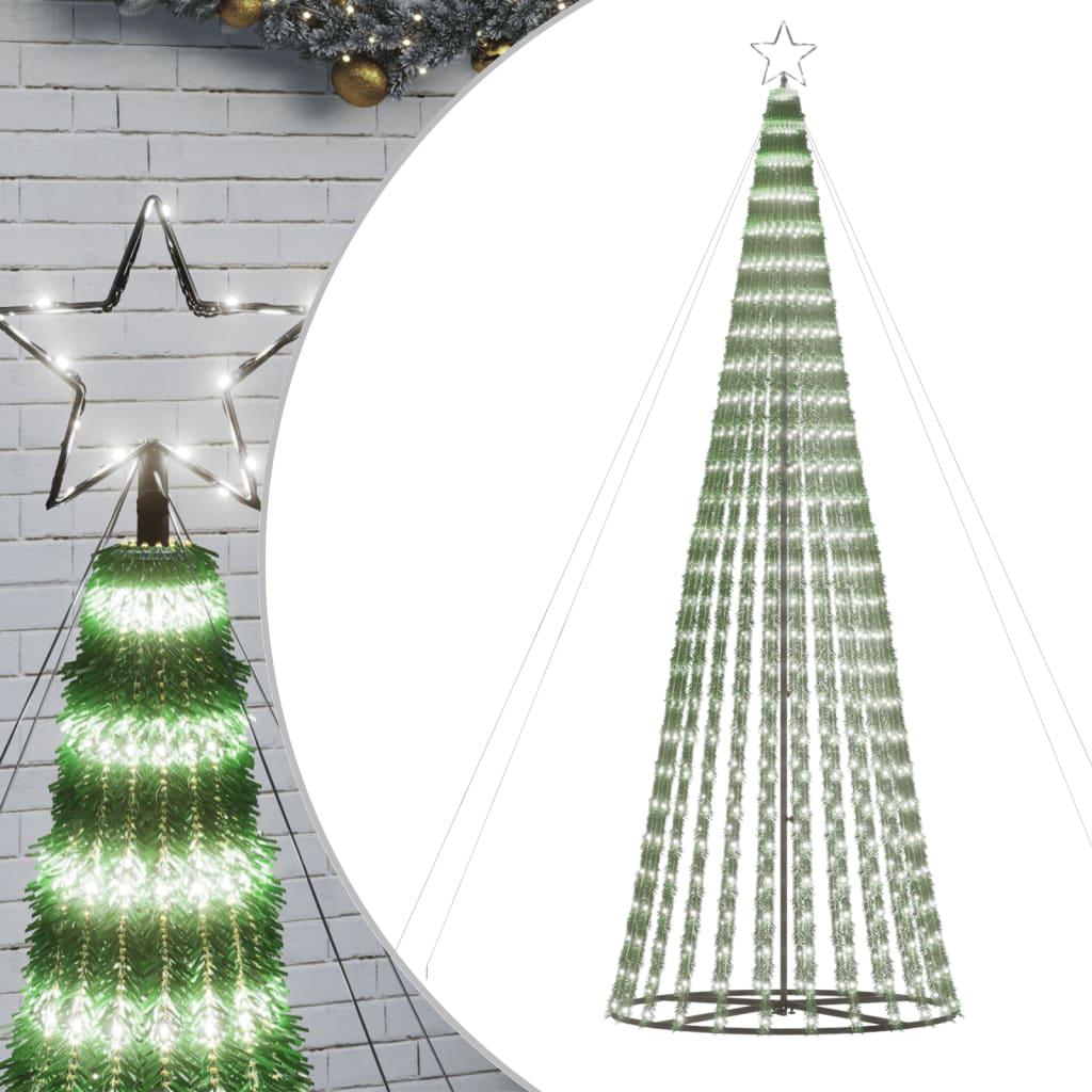 vidaXL LED Weihnachtsbaum 688 LEDs Kaltweiß 300 cm