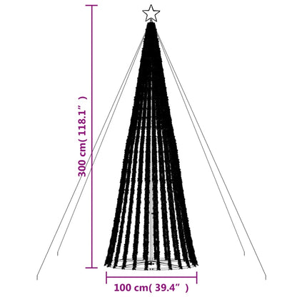 vidaXL LED Weihnachtsbaum 688 LEDs Kaltweiß 300 cm