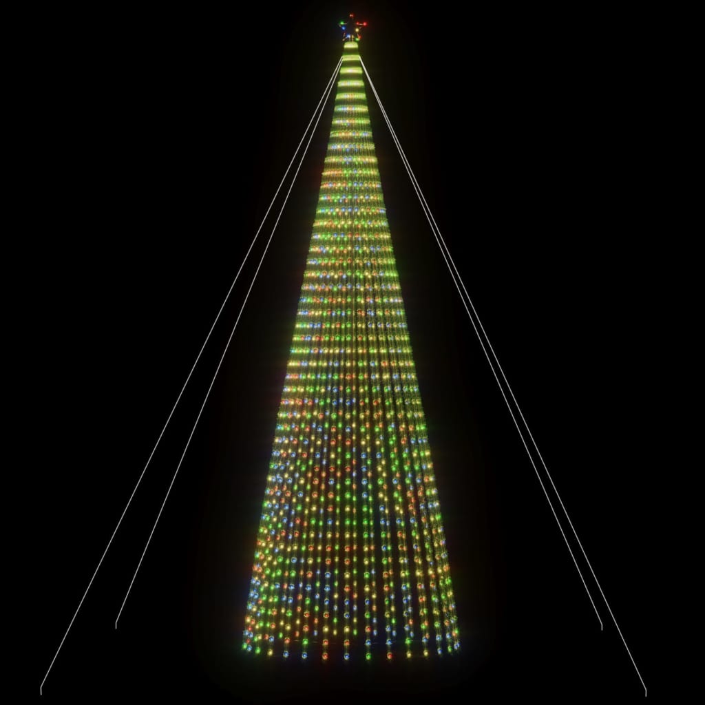 vidaXL Sapin de Noël LED 1544 LED Multicolore 500 cm