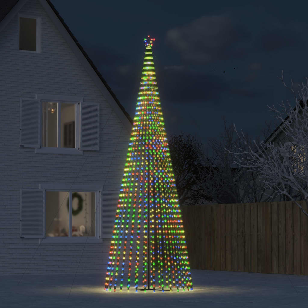 vidaXL Sapin de Noël LED 1544 LED Multicolore 500 cm