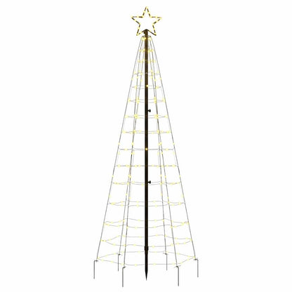 vidaXL LED-Weihnachtsbaum mit Erdspießen 220 LEDs Warmweiß 180 cm