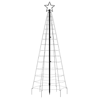vidaXL LED-Weihnachtsbaum mit Erdspießen 220 LEDs Warmweiß 180 cm