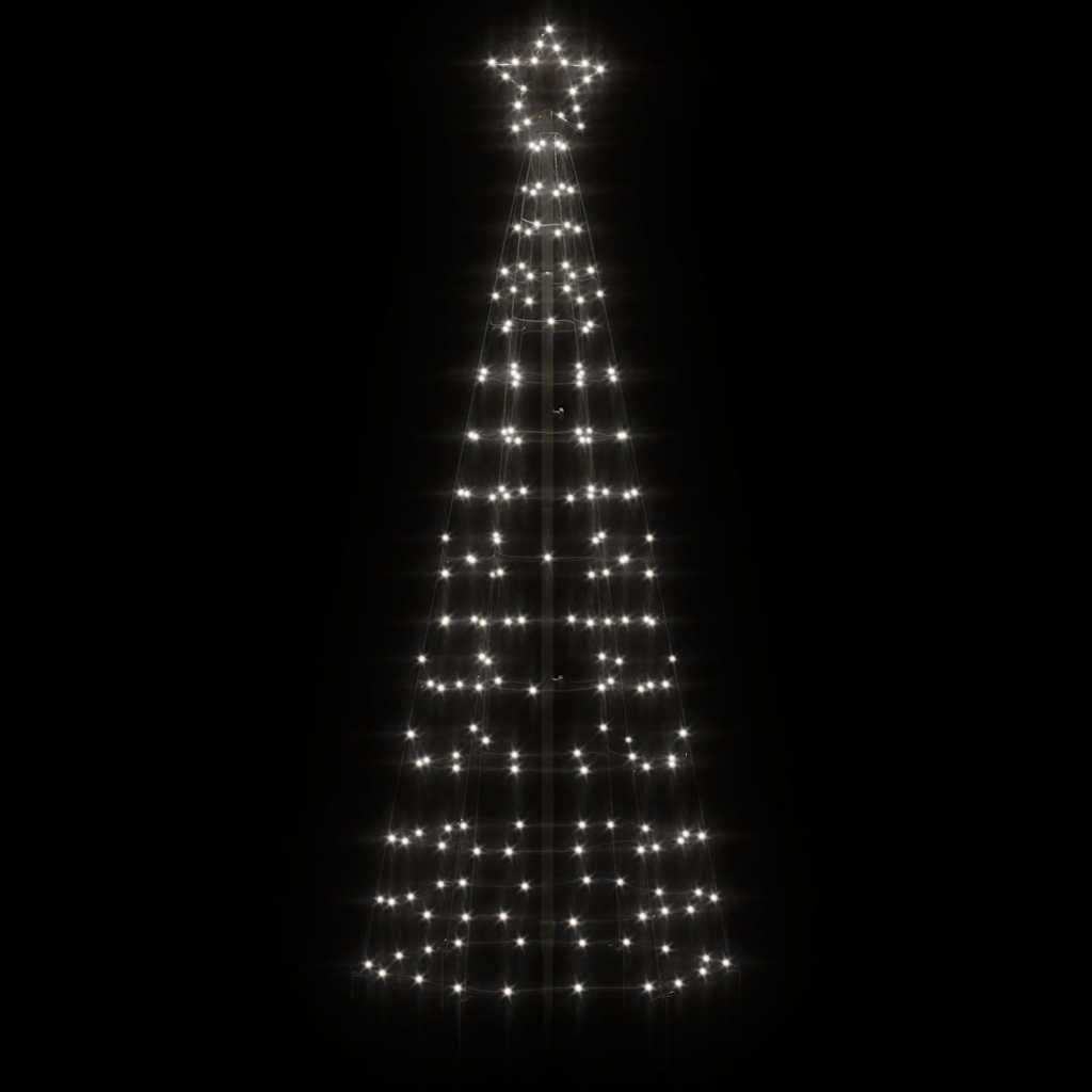 vidaXL LED-Weihnachtsbaum mit Erdspießen 220 LEDs Kaltweiß 180 cm