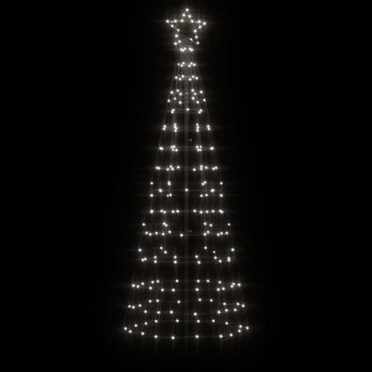 vidaXL LED-Weihnachtsbaum mit Erdspießen 220 LEDs Kaltweiß 180 cm