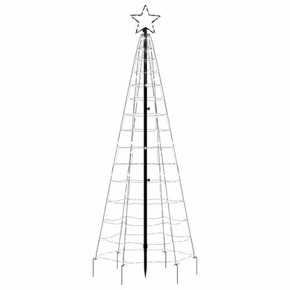 vidaXL LED-Weihnachtsbaum mit Erdspießen 220 LEDs Kaltweiß 180 cm