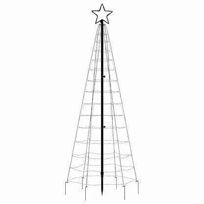 vidaXL LED-Weihnachtsbaum mit Erdspießen 220 LEDs Kaltweiß 180 cm
